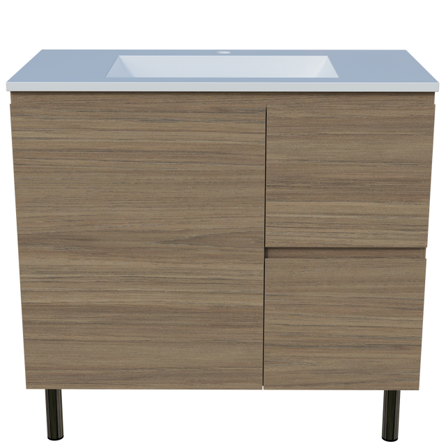 Nevada Vanity 900mm Centre Bowl Regal Top On Legs (NEV-V-900-C-REG-L)