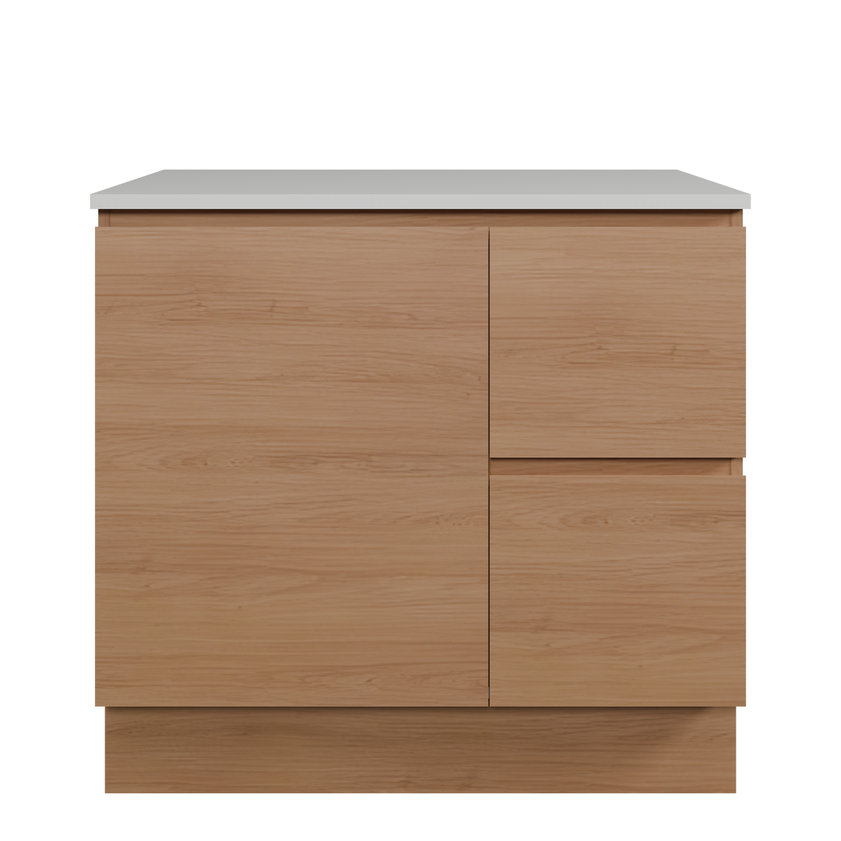 Nevada Vanity 900mm Centre White Gloss Above Counter Basin SilkSurface Top Floor standing (NEV-V-900-C-SSA-F)