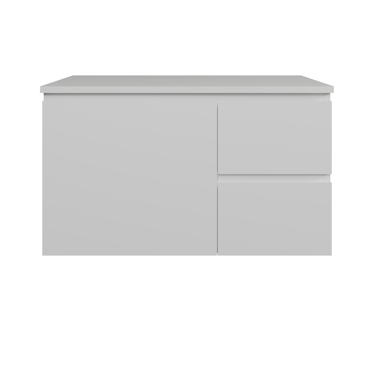 Nevada Vanity 900mm Centre White Gloss Above Counter Basin SilkSurface Top Wall hung (NEV-V-900-C-SSA-W)