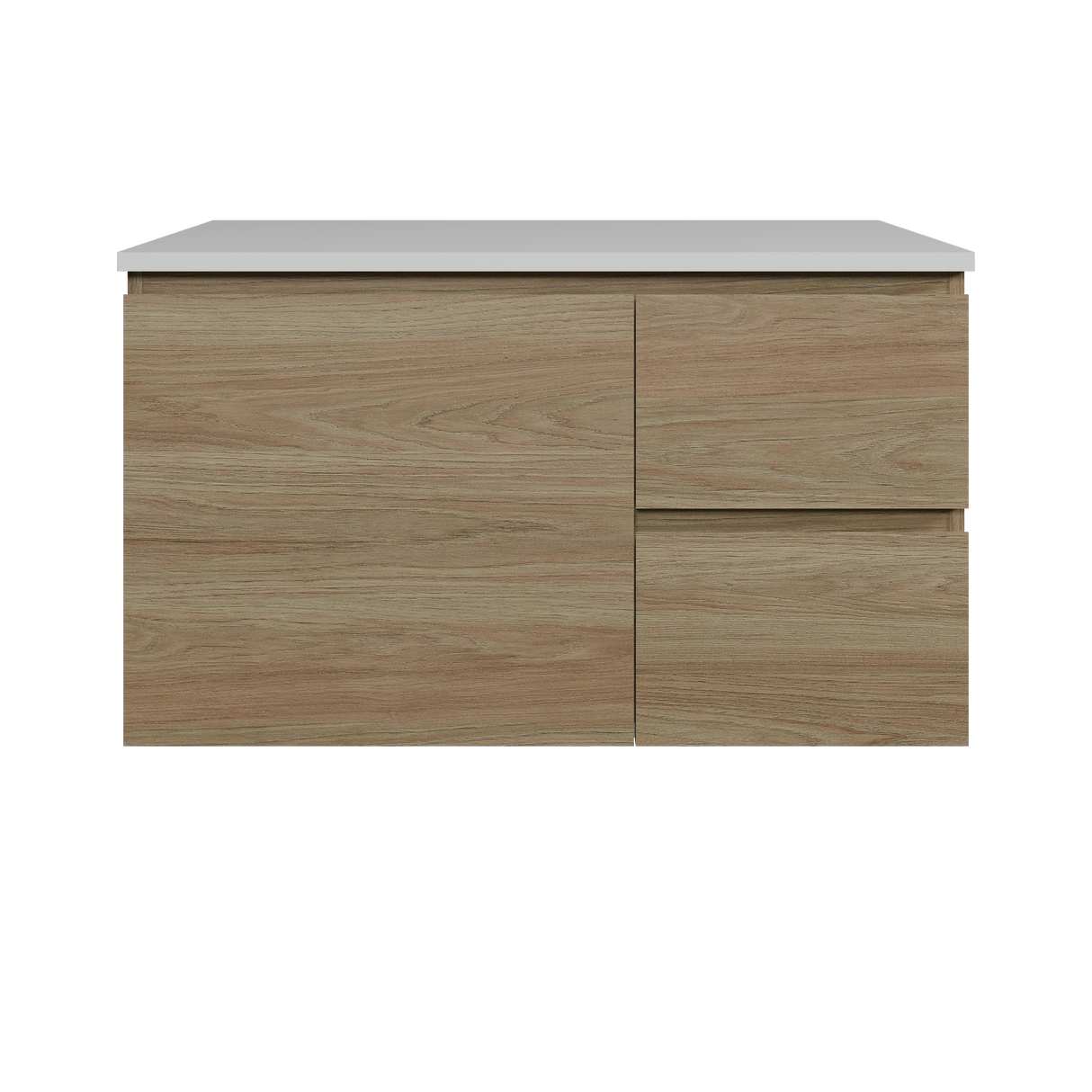 Nevada Vanity 900mm Centre White Gloss Above Counter Basin SilkSurface Top Wall hung (NEV-V-900-C-SSA-W)