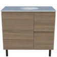 Nevada Vanity 900mm Centre White Gloss Under Counter Basin SilkSurface Top On Legs (NEV-V-900-C-SSU-L)