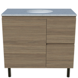Nevada Vanity 900mm Centre White Gloss Under Counter Basin SilkSurface Top On Legs (NEV-V-900-C-SSU-L)