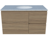 Nevada Vanity 900mm Centre White Gloss Under Counter Basin SilkSurface Top Wall hung (NEV-V-900-C-SSU-W)