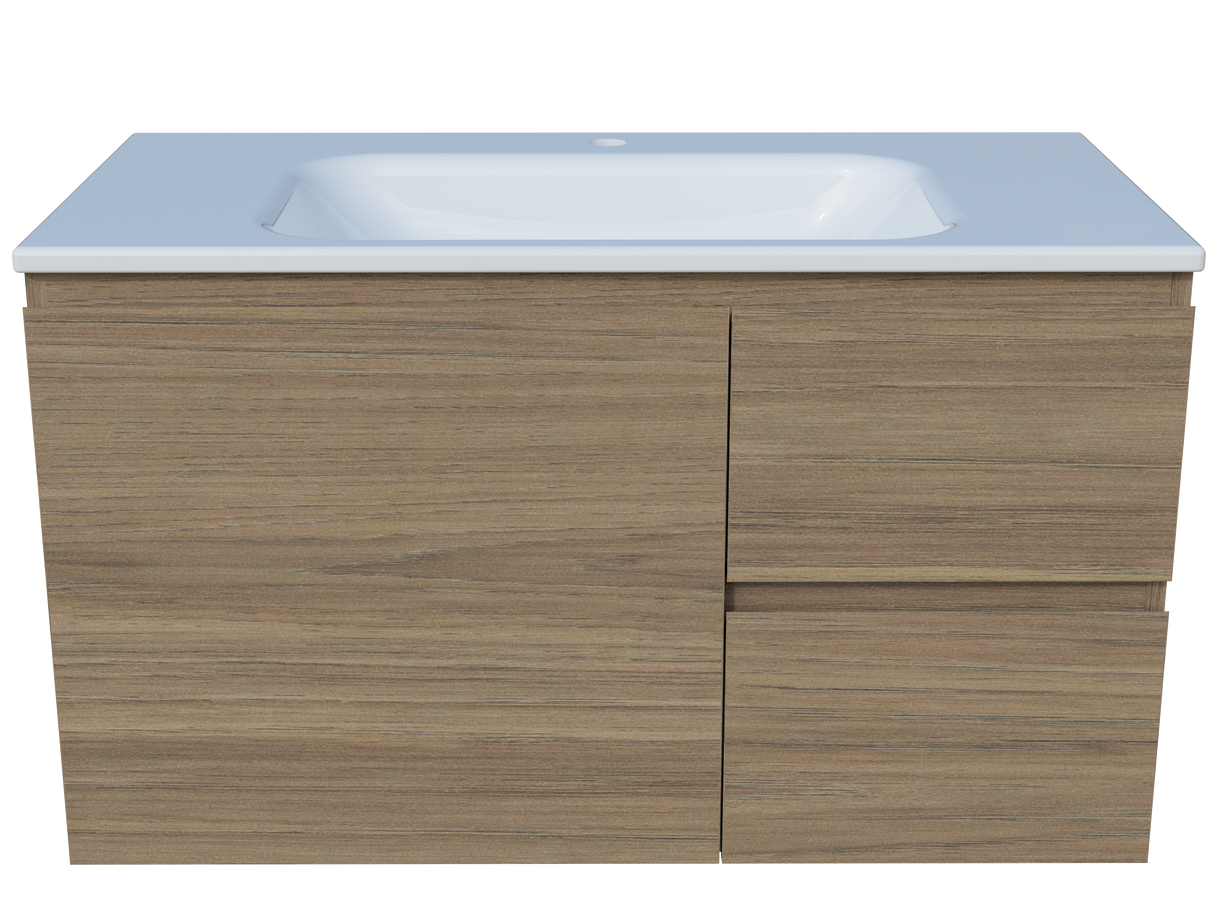 Nevada Vanity 900mm Centre Bowl Stadium Top Wall hung (NEV-V-900-C-STD-W)