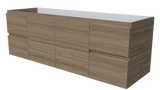 Nevada Cabinet Only 1500mm Double Bowl Wall hung