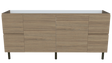 Nevada Cabinet Only 1800mm Right Bowl On Legs