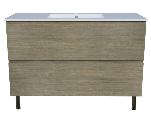 Nevada Plus Vanity 1200mm Centre Bowl Alpha Top On Legs (NEVP-V-1200-C-APH-L)