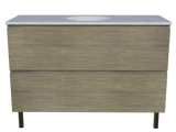 Nevada Plus Vanity 1200mm Centre White Gloss Under Counter Basin SilkSurface Top On Legs (NEVP-V-1200-C-SSU-L)