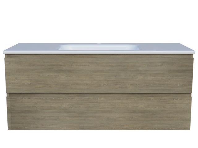 Nevada Plus Vanity 1200mm Centre Bowl Stadium Top Wall hung (NEVP-V-1200-C-STD-W)