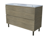 Nevada Plus Vanity 1200mm Double Bowl Alpha Top On Legs (NEVP-V-1200-D-APH-L)