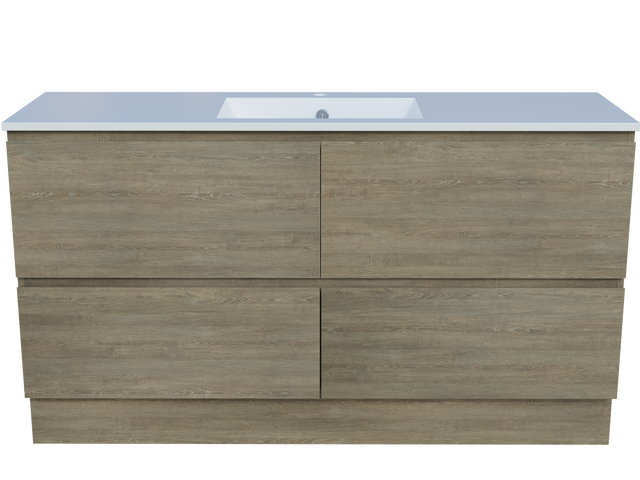 Nevada Plus Vanity 1500mm Centre Bowl Alpha Top Floor standing (NEVP-V-1500-C-APH-F)