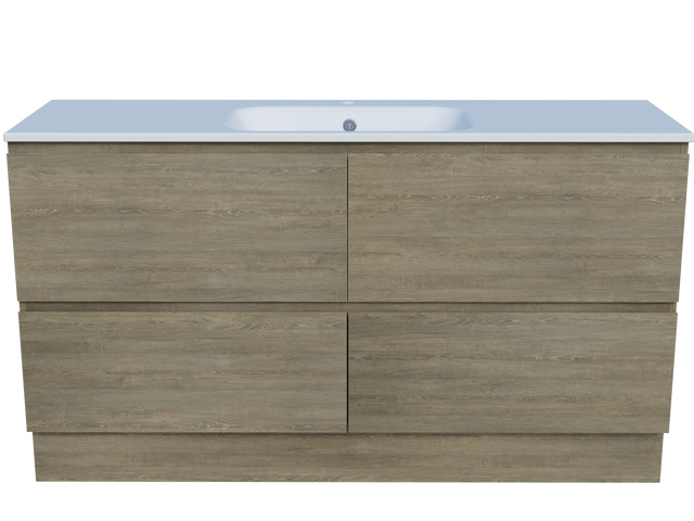 Nevada Plus Vanity 1500mm Centre Bowl Haven Top Floor standing (NEVP-V-1500-C-HVN-F)