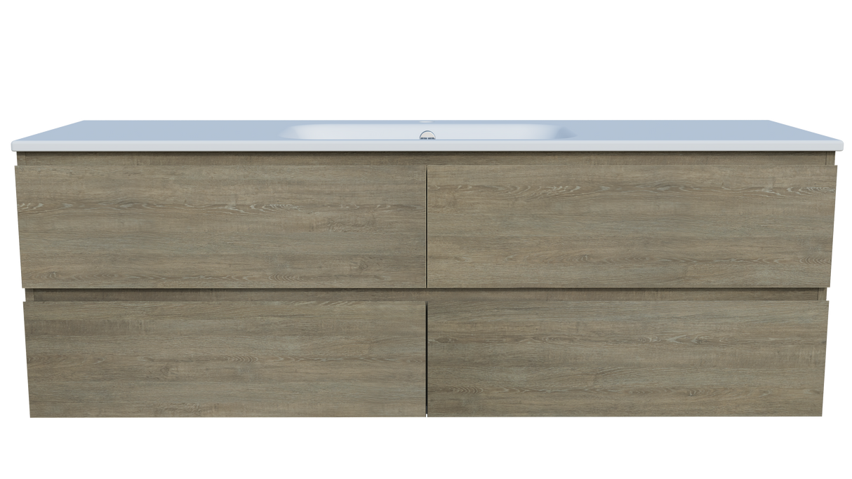 Nevada Plus Vanity 1500mm Centre Bowl Haven Top Wall hung (NEVP-V-1500-C-HVN-W)