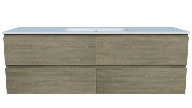 Nevada Plus Vanity 1500mm Centre Bowl Haven Top Wall hung (NEVP-V-1500-C-HVN-W)