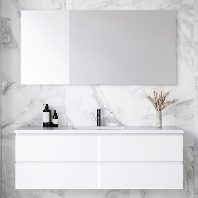Nevada Plus Vanity 1500mm Centre Bowl Regal Top Wall hung (NEVP-V-1500-C-REG-W)