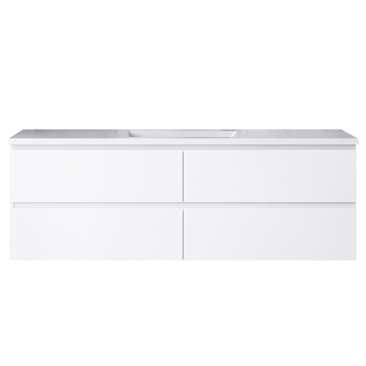 Nevada Plus Vanity 1500mm Centre Bowl Regal Top Wall hung (NEVP-V-1500-C-REG-W)