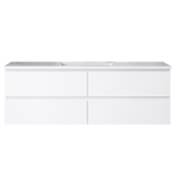 Nevada Plus Vanity 1500mm Centre Bowl Regal Top Wall hung (NEVP-V-1500-C-REG-W)