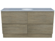 Nevada Plus Vanity 1500mm Centre White Gloss Under Counter Basin SilkSurface Top Floor standing (NEVP-V-1500-C-SSU-F)