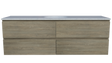 Nevada Plus Vanity 1500mm Centre White Gloss Under Counter Basin SilkSurface Top Wall hung (NEVP-V-1500-C-SSU-W)