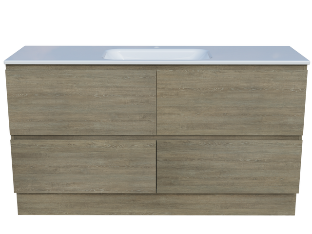Nevada Plus Vanity 1500mm Centre Bowl Stadium Top Floor standing (NEVP-V-1500-C-STD-F)