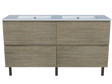Nevada Plus Vanity 1500mm Double Bowl Alpha Top On Legs (NEVP-V-1500-D-APH-L)