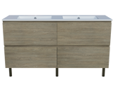 Nevada Plus Vanity 1500mm Double Bowl Alpha Top On Legs (NEVP-V-1500-D-APH-L)