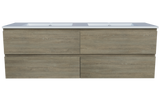 Nevada Plus Vanity 1500mm Double Bowl Alpha Top Wall hung (NEVP-V-1500-D-APH-W)
