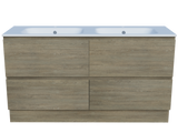 Nevada Plus Vanity 1500mm Double Bowl Haven Top Floor standing (NEVP-V-1500-D-HVN-F)