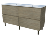Nevada Plus Vanity 1500mm Double Bowl Haven Top On Legs (NEVP-V-1500-D-HVN-L)