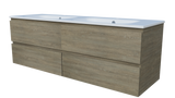 Nevada Plus Vanity 1500mm Double Bowl Haven Top Wall hung (NEVP-V-1500-D-HVN-W)