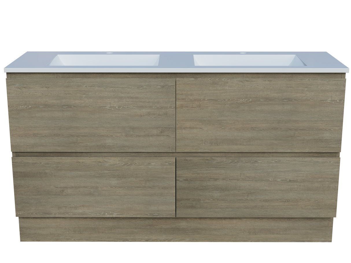 Nevada Plus Vanity 1500mm Double Bowl Regal Top Floor standing (NEVP-V-1500-D-REG-F)