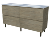 Nevada Plus Vanity 1500mm Double Bowl Regal Top On Legs (NEVP-V-1500-D-REG-L)
