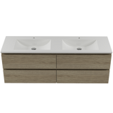 Nevada Plus Vanity 1500mm Double Bowl Regal Top Wall hung (NEVP-V-1500-D-REG-W)