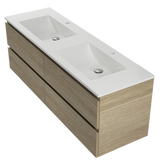 Nevada Plus Vanity 1500mm Double Bowl Regal Top Wall hung (NEVP-V-1500-D-REG-W)