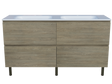 Nevada Plus Vanity 1500mm Double Bowl Stadium Top On Legs (NEVP-V-1500-D-STD-L)