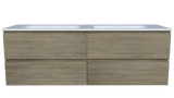 Nevada Plus Vanity 1500mm Double Bowl Stadium Top Wall hung (NEVP-V-1500-D-STD-W)