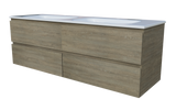 Nevada Plus Vanity 1500mm Double Bowl Stadium Top Wall hung (NEVP-V-1500-D-STD-W)