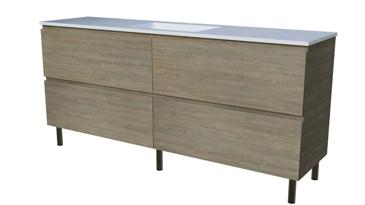 Nevada Plus Vanity 1800mm Centre Bowl Regal Top On Legs (NEVP-V-1800-C-REG-L)