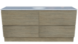 Nevada Plus Vanity 1800mm Centre White Gloss Under Counter Basin SilkSurface Top Floor standing (NEVP-V-1800-C-SSU-F)
