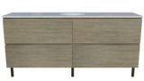 Nevada Plus Vanity 1800mm Centre White Gloss Under Counter Basin SilkSurface Top On Legs (NEVP-V-1800-C-SSU-L)