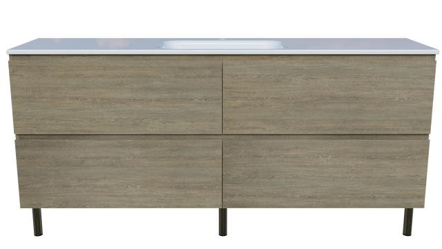 Nevada Plus Vanity 1800mm Centre Bowl Stadium Top On Legs (NEVP-V-1800-C-STD-L)