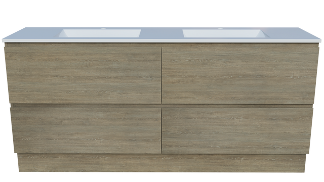 Nevada Plus Vanity 1800mm Double Bowl Regal Top Floor standing (NEVP-V-1800-D-REG-F)