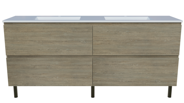 Nevada Plus Vanity 1800mm Double Bowl Regal Top On Legs (NEVP-V-1800-D-REG-L)