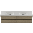 Nevada Plus Vanity 1800mm Double Bowl Regal Top Wall hung (NEVP-V-1800-D-REG-W)