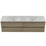 Nevada Plus Vanity 1800mm Double Bowl Regal Top Wall hung (NEVP-V-1800-D-REG-W)