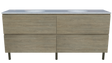 Nevada Plus Vanity 1800mm Double White Gloss Under Counter Basins SilkSurface Top On Legs (NEVP-V-1800-D-SSU-L)