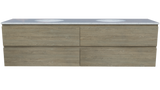 Nevada Plus Vanity 1800mm Double White Gloss Under Counter Basins SilkSurface Top Wall hung (NEVP-V-1800-D-SSU-W)