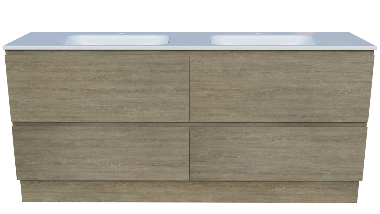 Nevada Plus Vanity 1800mm Double Bowl Stadium Top Floor standing (NEVP-V-1800-D-STD-F)