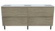 Nevada Plus Vanity 1800mm Double Bowl Stadium Top On Legs (NEVP-V-1800-D-STD-L)