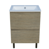 Nevada Plus Vanity 600mm Centre Bowl Alpha Top On Legs (NEVP-V-600-C-APH-L)